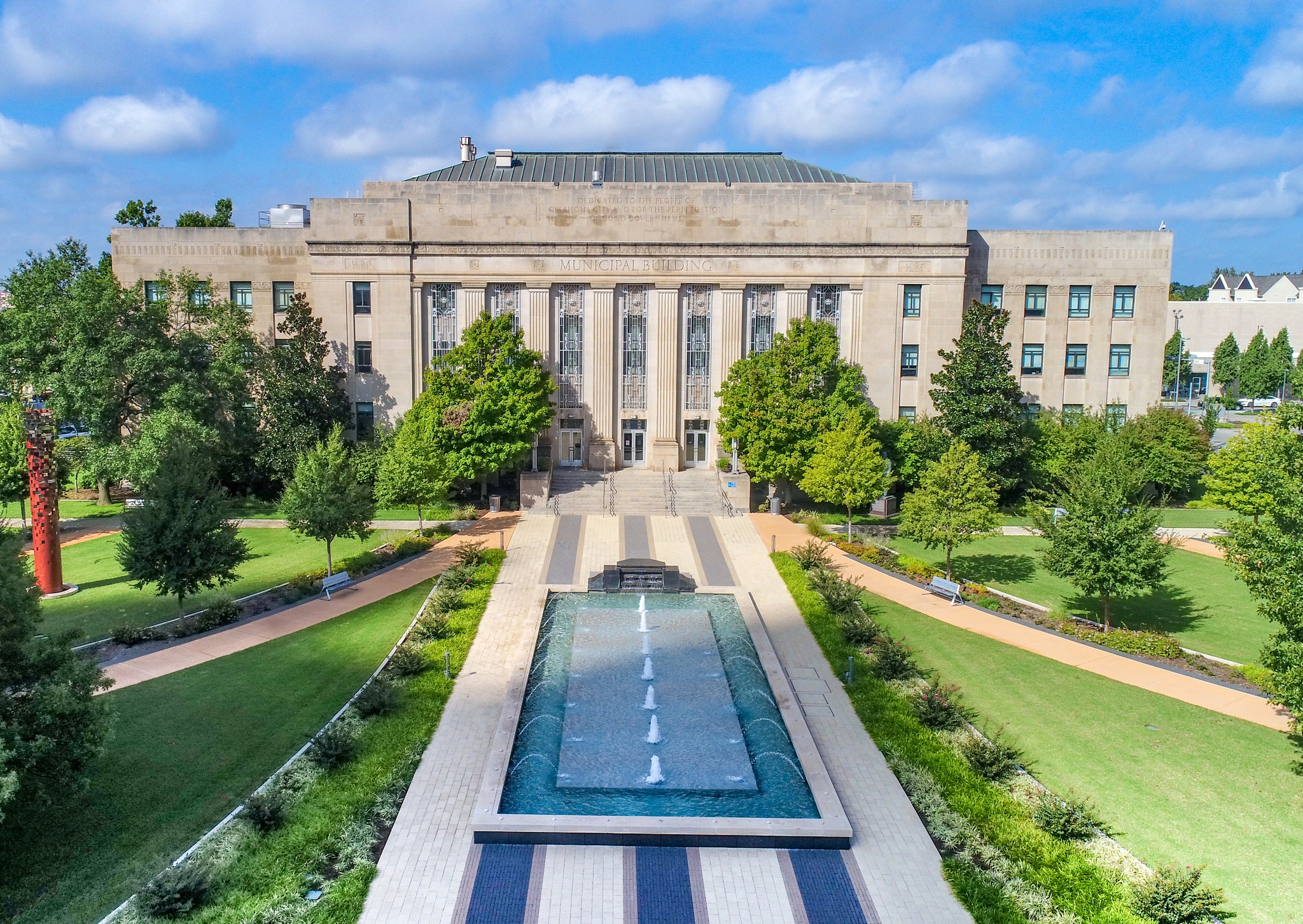 A view of the front of City Hall.