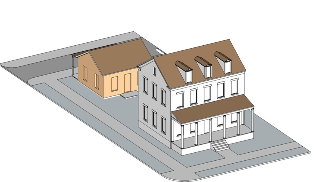graphic depiction of accessory dwelling behind house