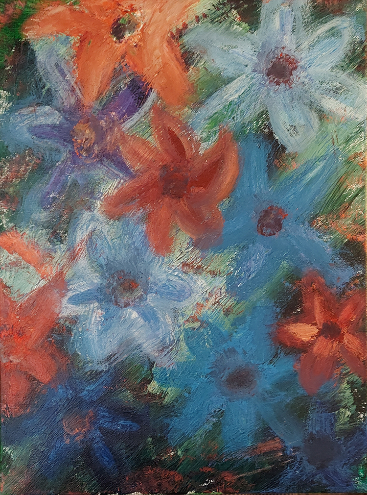 painting of flowers in multiple colors