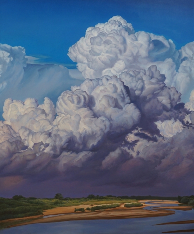 cloudscape over riverbed
