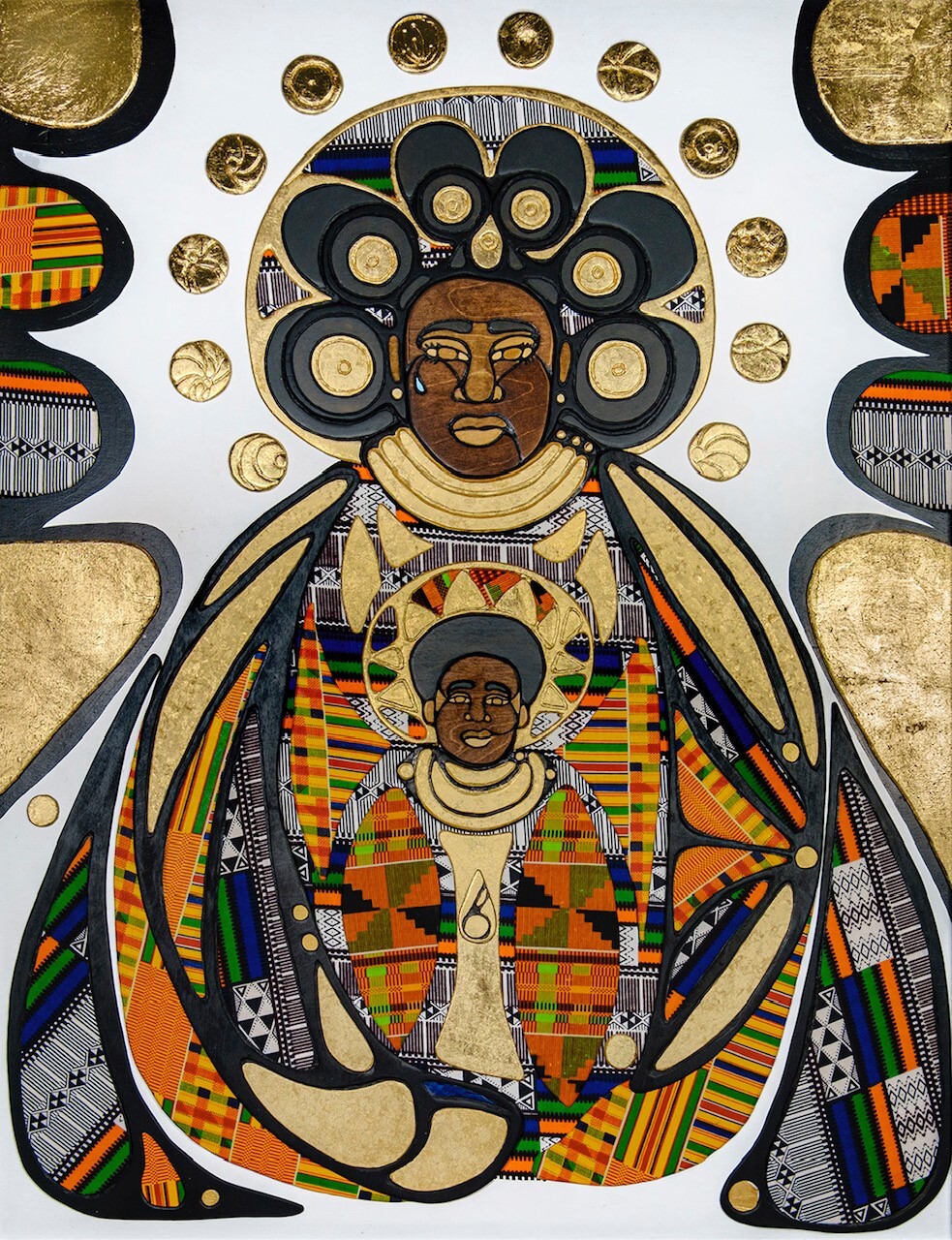painting of madonna style scense with black woman