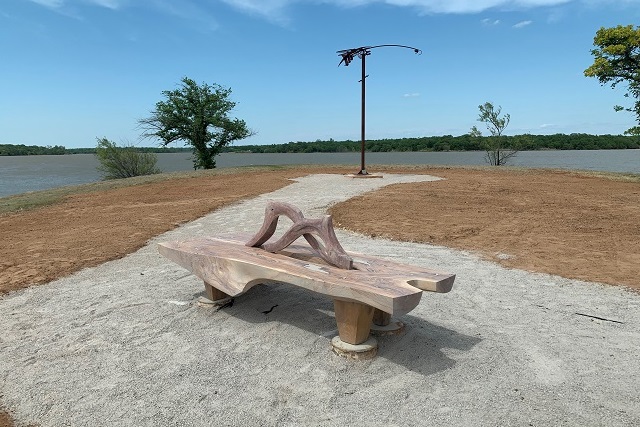 Draper Respite bench and sculpture