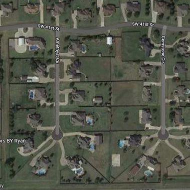 Subdivision Cemetery Road at SW 44th Aerial map