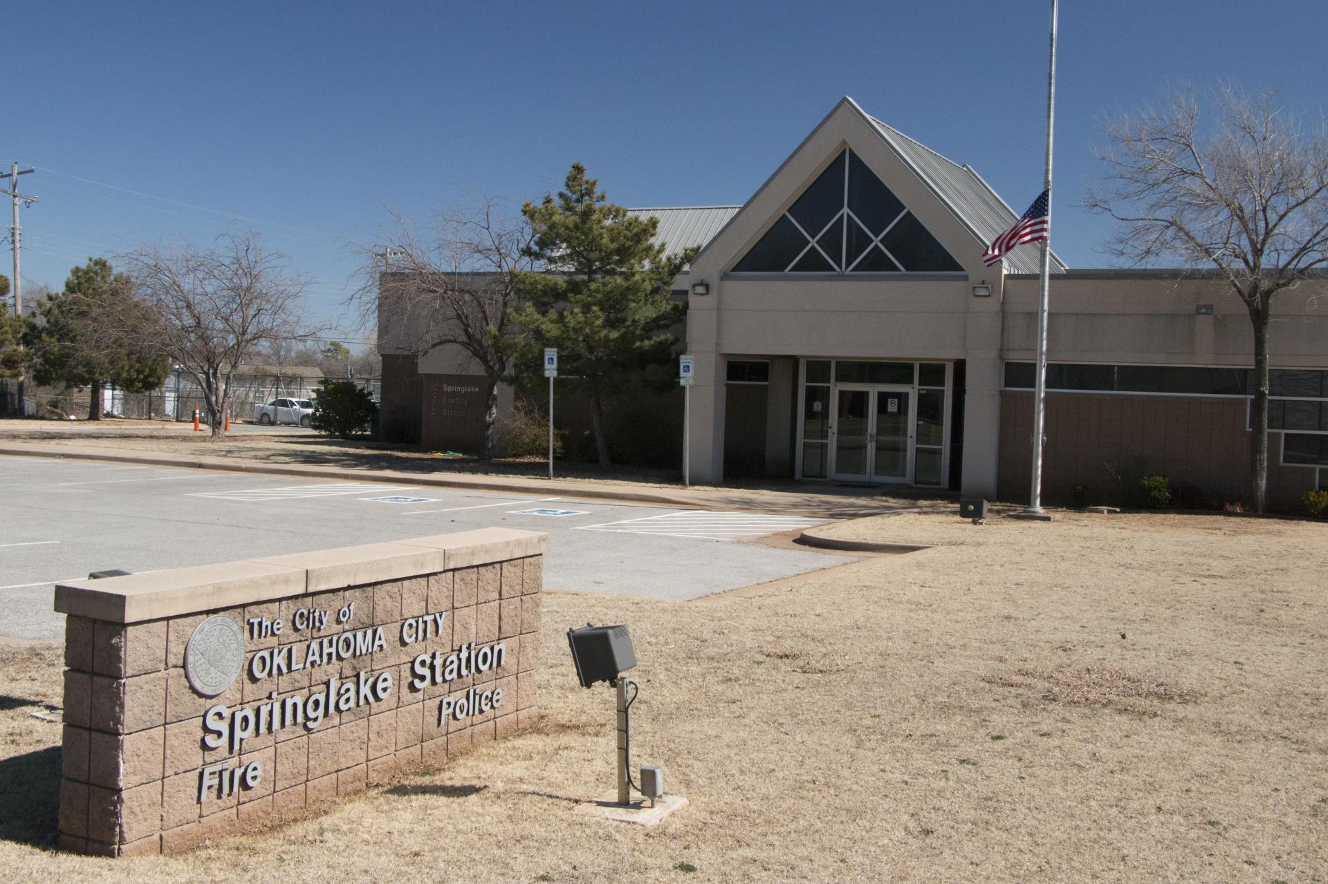 exterior view of okcpd springlake station