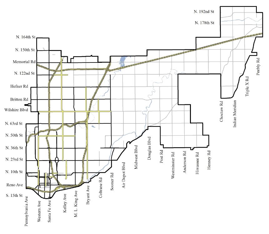 okcpd springlake division boundaries map