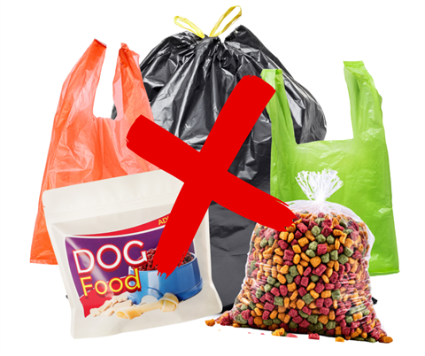 Different types of plastic bags