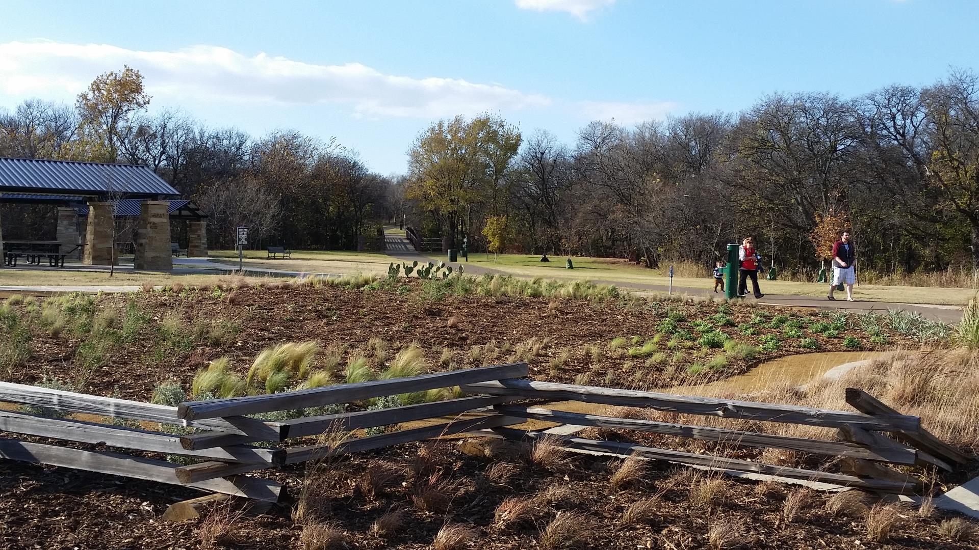 The water conservation garden at Bluff Creek Park.